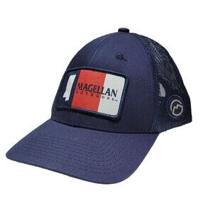 Magellan Outdoors Mesh Trucker Adjustable Snapback Hat Navy Fishing,Camping